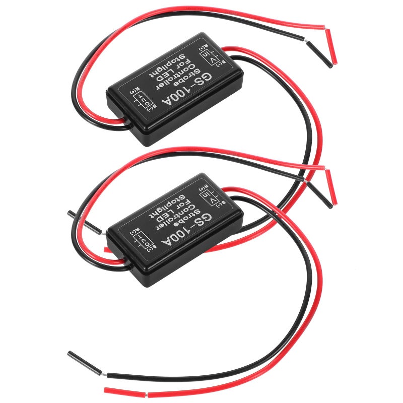 WINOMO 2pcs Flash Strobe Controller Car Flasher Module for Brake Light Tail Stop Light - Image 1